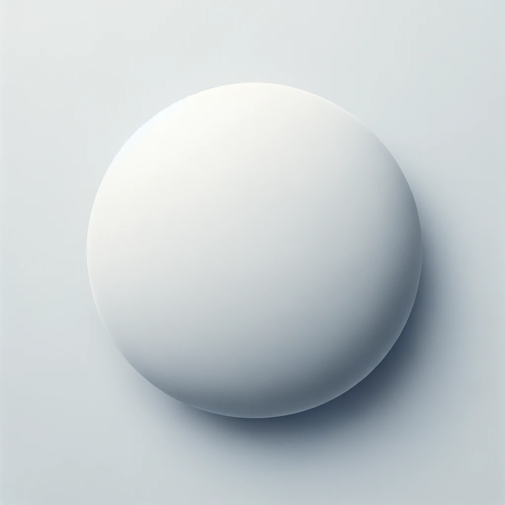 It looks like a small, white, perfectly round pill with a line dow